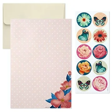 Hallmark Floral Stationery Set with Organizer Box for Gifts