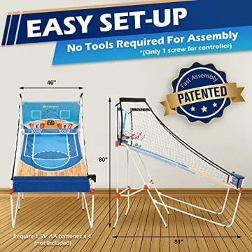 E-Jet Basketball Arcade Game - Easy Setup & Family Fun