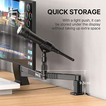 ULANZI LS26 Mic Arm: Low Profile & Adjustable Design
