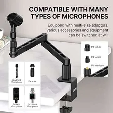 ULANZI LS26 Mic Arm: Low Profile & Adjustable Design