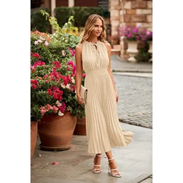 PRETTYGARDEN Women's Midi Summer Dress - Stylish Comfort