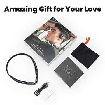 Mu6 Open-Ear Headphones Air Conduction Wireless Bluetooth Earphones for Cycling Workouts Running - 120° Adjustable Lightweight Painless Wearing -Bone Conduction Headphones Alternatives