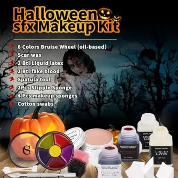 CHASPA Liquid Latex Special Effects Makeup Kit for Halloween