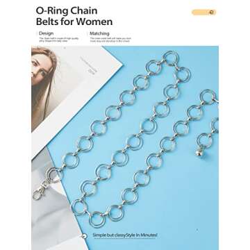 FIORETTO Chain Belt - Stylish Adjustable Waist Accessory