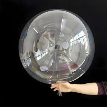 Bobo Balloons 25 Packs - 24 Inch Helium Clear Bubble Balloons for All Events