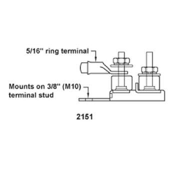 Blue Sea Systems 2151 Dual MRBF Terminal Fuse Block - 30 to 300A