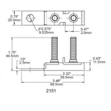 Blue Sea Systems 2151 Dual MRBF Terminal Fuse Block