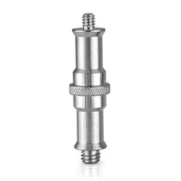 Neewer 2 Pieces Standard 1/4 to 3/8 inch Metal Male Convertor Threaded Screw Adapter Spigot Stud for Studio Light Stand, Hotshoe/Coldshoe Adapter, Ball Head, Wireless Flash Receiver, Trigger - ST24