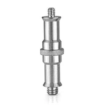 Neewer 2 Pieces Standard 1/4 to 3/8 inch Metal Male Convertor Threaded Screw Adapter Spigot Stud for Studio Light Stand, Hotshoe/Coldshoe Adapter, Ball Head, Wireless Flash Receiver, Trigger - ST24