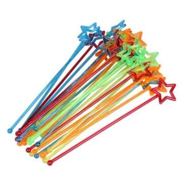 Dealglad® 30Pcs Plastic Juice Tea Cocktail Drink Muddler Stirrers Swizzle Stick Stirring Bar Rod St...