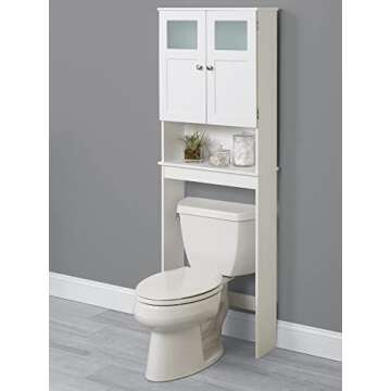 Stylish Zenna Home Over-the-Toilet Spacesaver for Storage