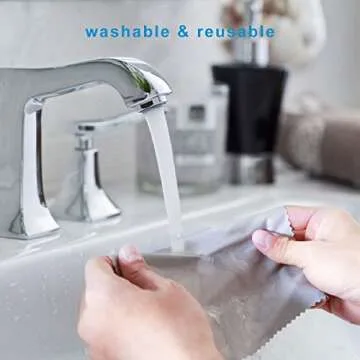 18 Pack Premium Microfiber Cleaning Cloths, Lintfree Fiber Cleaning Cloth for Cleaning Lenses, Glasses, Glass, Screens, Cameras, Cell Phone, Eyeglasses, LCD TV Screens, Tablets and More