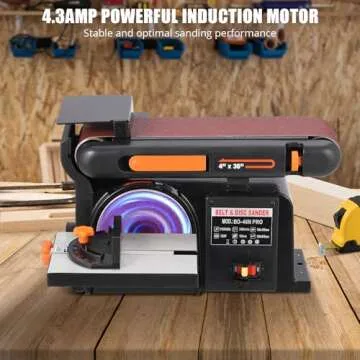 1/2HP Belt Sander with Adjustable Angle for Woodworking