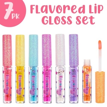 Fruity Flavored Lip Gloss Set for Kids & Teens
