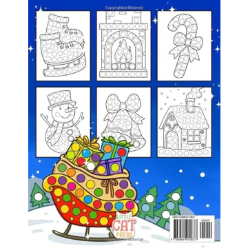 Christmas Dot Art Coloring Book for Kids Ages 2-5