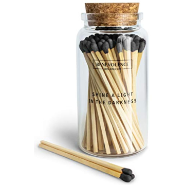Benevolence LA Decorative Matches in Glass Jar for Candles
