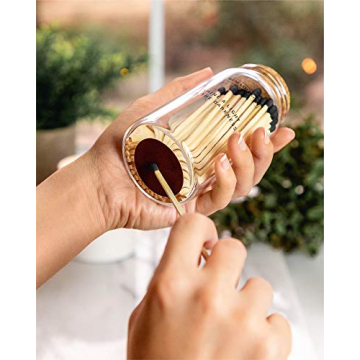 Benevolence LA Decorative Matches in Glass Jar for Candles