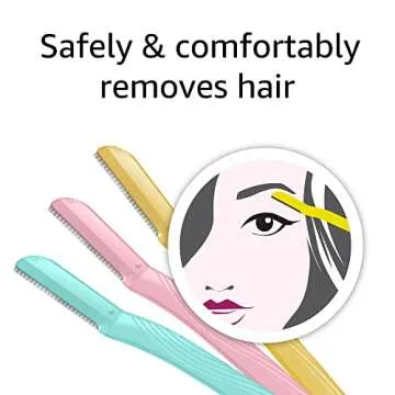 Amazon Basics Exfoliating Dermaplane Razors for Smooth Skin