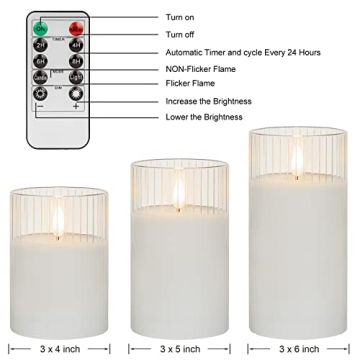 Flameless LED Candles with Remote | ANGELLOONG Set of 3