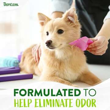 TropiClean Deodorizing Cat & Dog Shampoo for Smelly Dogs, Cats, Puppies, and Kittens, Powerful Odor Control, Coconut Scent, Made in the USA, 1 gallon