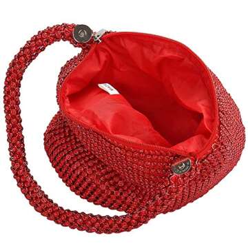 AIJUN Sparkly Women's Evening Bag Rhinestone Purse Party Clutches Wedding Purses Wristle Cocktail Pr...