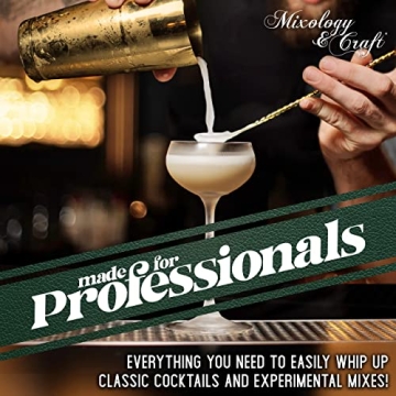 10-Piece Bartender Kit Mahogany Stand Stainless Steel Tools