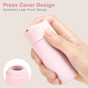 Travel Bottles for Toiletries, 5 Pack Travel Size Containers, TSA Approved Leak Proof Refillable Por...