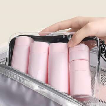 Travel Bottles for Toiletries, TSA Approved Leak Proof Set