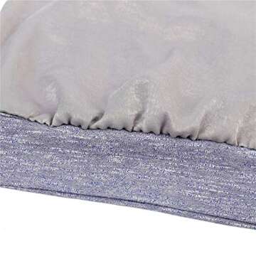 Slap Night Cap Sleep Hat Beanie - Navy Blue Women Organic Bamboo Satin Silk Lined Bonnet Summer Scarf Hair Cover for Lady Lightweight Light Thin Jersey Chemo, Gifts for Women