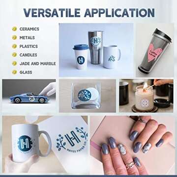 Hayes Paper, Waterslide Decal Paper for INKJET CLEAR 20 Sheets Premium Water-Slide Transfer Paper, A4 Size, 8.25 x 11.7 Inch