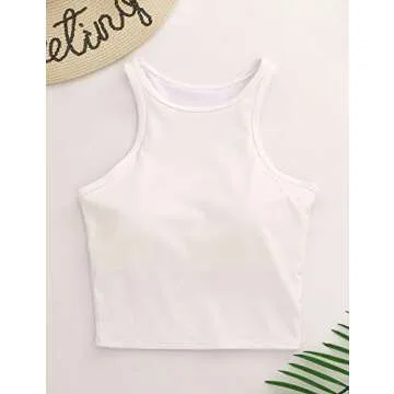 AngiMelo Womens Sports Bra Workout Crop Top Padded Yoga Gym Tank Sleeveless Running Shirts Racerback