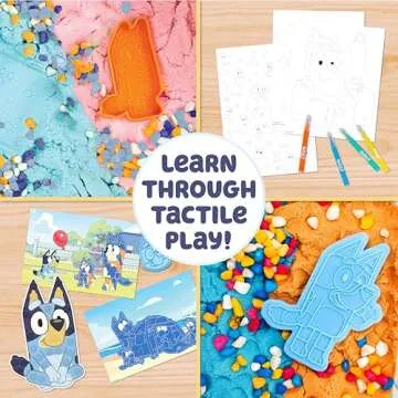 Bluey Stackable Sensory Case, Reusable Sensory Bin With Bluey Stickers, Sensory Play Sand Bags, Coloring Activities, Bluey Toys, Toddler Activities, Sensory Toys, Sensory Toys for Toddlers 1-3