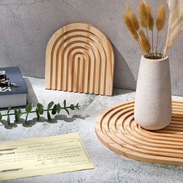 Chunful Decorative Wood Cutting Board Set for Boho Decor