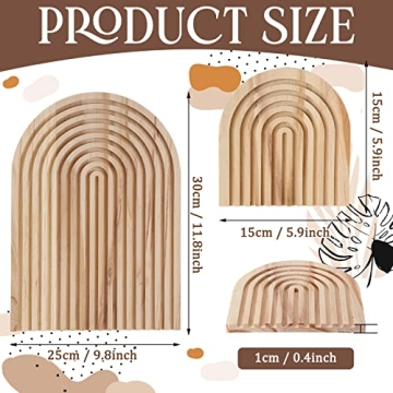 Chunful Decorative Wood Cutting Board Set for Boho Decor