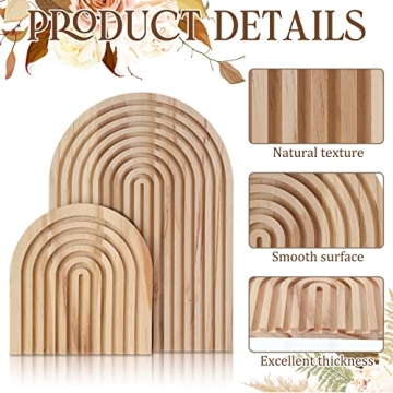 Chunful Decorative Wood Cutting Board Set for Boho Decor