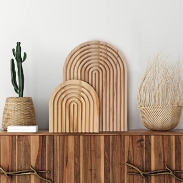 Chunful Decorative Wood Cutting Board Set for Boho Decor
