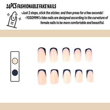 Chic YOSOMMK Press On Nails - Stylish & Easy