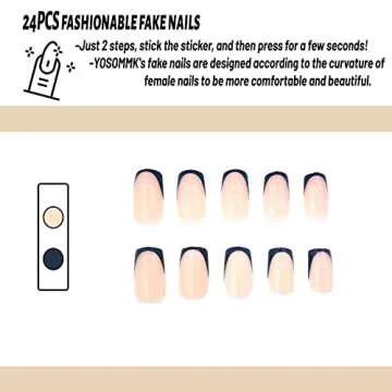 Chic YOSOMMK Press On Nails - Stylish & Easy