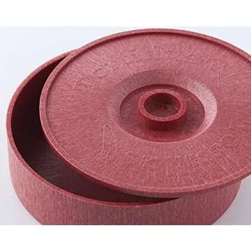 DOTERNITY Tortilla Warmer - Tortilla Server -Pancake Keeper -One Large & One Small Combination - Food Container - Perfect for Keeping Tortillas, Pancakes, Waffles Warm -Microwave Save (Red)