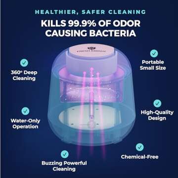 Ultrasonic Cleaner | Ultrasonic Retainer Cleaner with UV Light for Cleaning Dentures, Aligners, Mout...