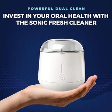 Ultrasonic Cleaner | Ultrasonic Retainer Cleaner with UV Light for Cleaning Dentures, Aligners, Mouth Guards, Whitening Trays. The Power of UVC light sanitizer by Fresh Knight