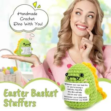 Inspirational Mini Crochet Dinosaur Gift for All Ages
