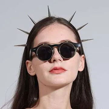 Spiked Headband, Steampunk Tiara for Women, Steampunk Crown, Steampunk Costume Party Accessories (7 ...