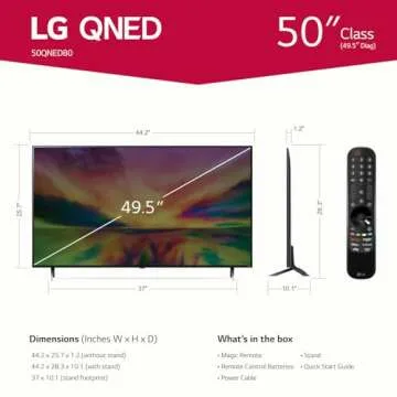 LG QNED80 50-Inch 4K Smart TV with AI Processor