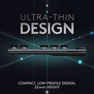 Logitech G915 TKL Tenkeyless Lightspeed RGB Mechanical Gaming Keyboard, Low Profile Switch Options, LIGHTSYNC RGB, Advanced Wireless and Bluetooth Support - Tactile (Renewed)