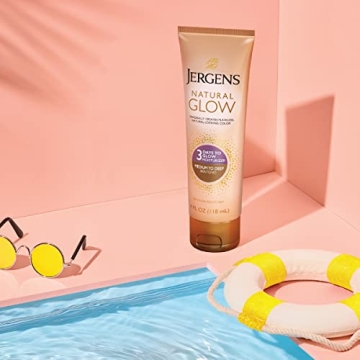 Jergens Natural Glow 3-Day Tanner, Streak-Free Moisturizer