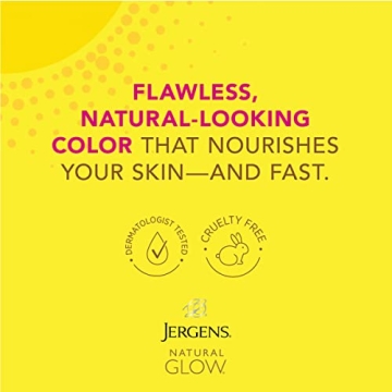 Jergens Natural Glow 3-Day Tanner, Streak-Free Moisturizer