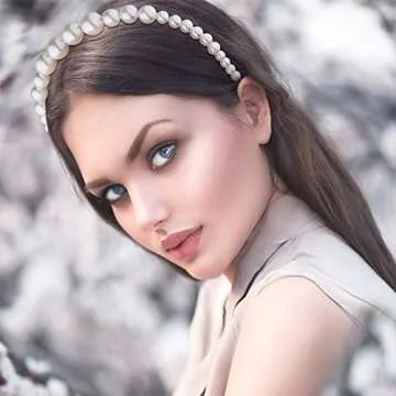 WILLBOND 4 Pcs Pearls Headbands Women White Faux Pearl Rhinestones Hairbands Bridal Hair Hoop Wedding Hair Accessories for Women