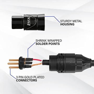 LyxPro 15ft XLR Microphone Cable for Professional Sound Performance