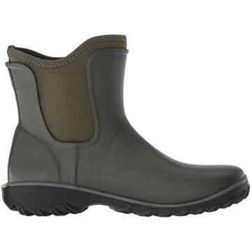 Bogs Women's Sauvie Slip On Boot Waterproof Garden Rain, Sage, 7 M US